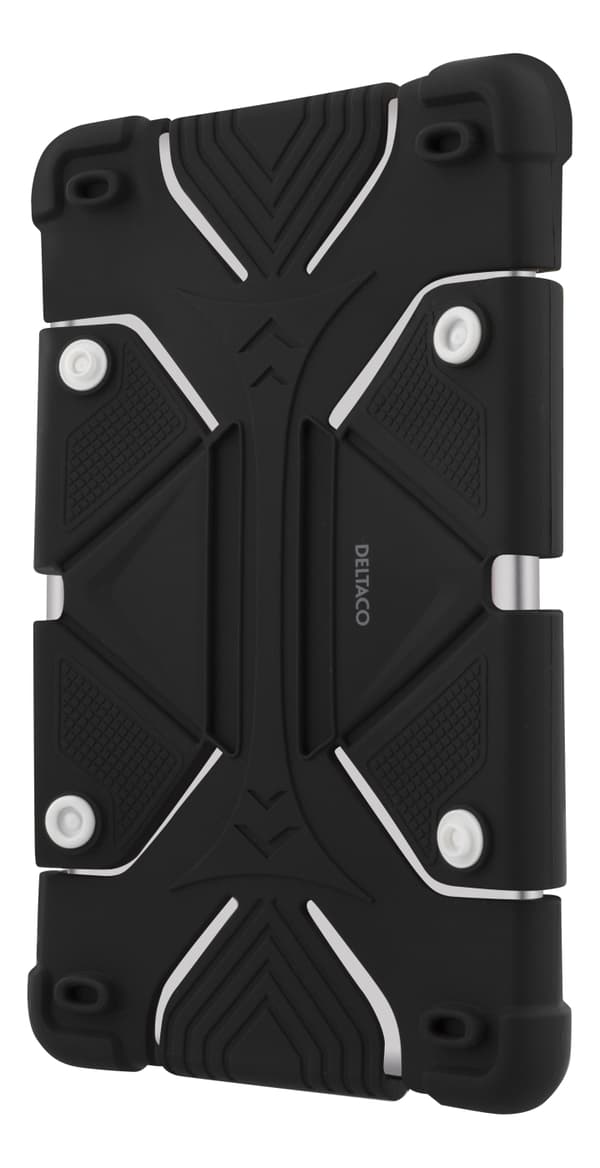 Deltaco Case in silicone for 7-8"" tablets, stand, black