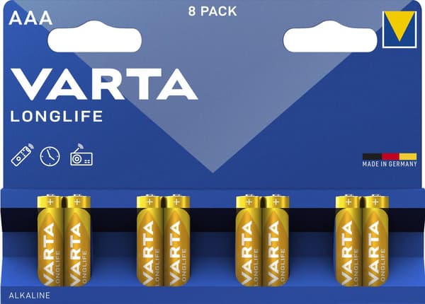Varta Longlife AAA-Batterier, 32-pak