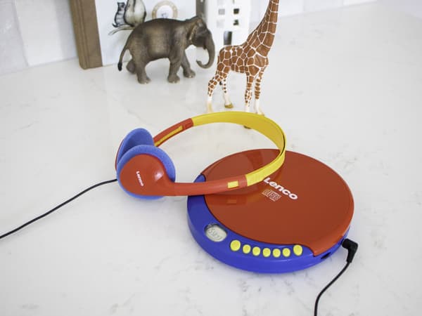 Lenco CD-spelare för barn med uppladdningsbart batteri