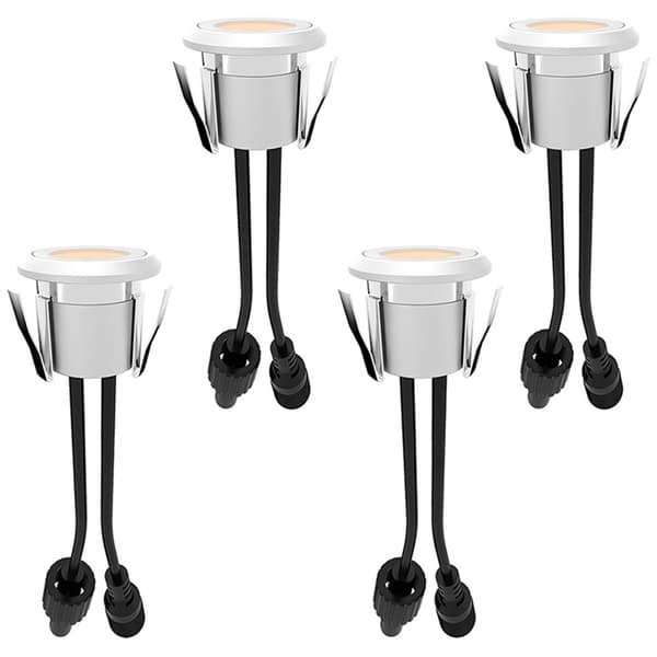 Llitt Allan Decklight-sett 4-pk inkl. strømadapter 12V 3000K 10lm IP67
