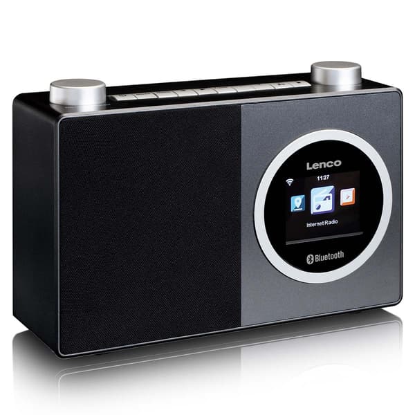 Lenco Internettradio med fargeskjerm og Bluetooth® Black