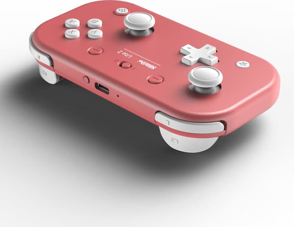 8Bitdo Lite 2 spillkontroller, rosa, bryter