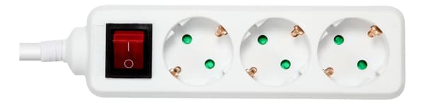 DELTACO outlet 3xCEE 7/3 1xCEE 7/7 switch 1,5m white