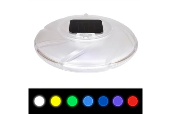 Bestway Floating Pool Light LED Solar Light, 7 farver, 18 cm