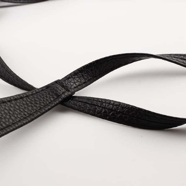 Dam-Obi-bälte, brett, konstläder i polyuretan, hög kvalitet, litchi-textur