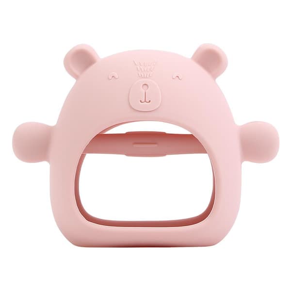 Bitring Vante för Bebisar Silikon Baby Anti-Drop-Rosa