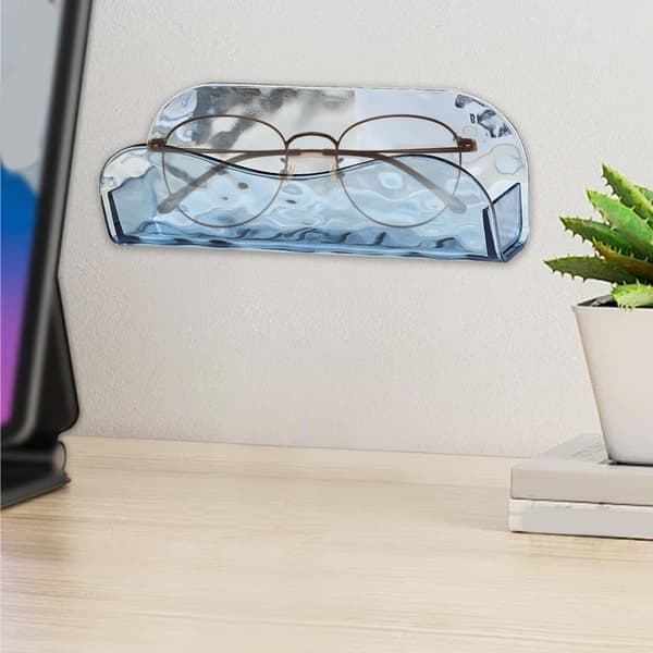 Blå 3-pack väggmonterade glasögonhållare med dräneringshål