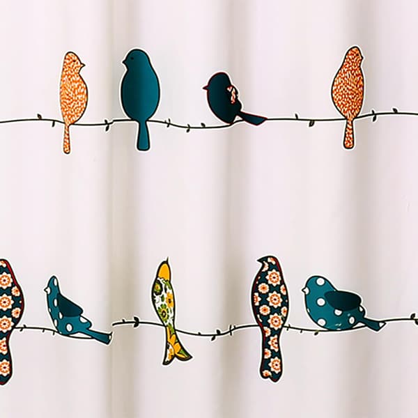 Duschdraperi, gul-grå, 180 cm bred x 200 cm lång (1-pack)