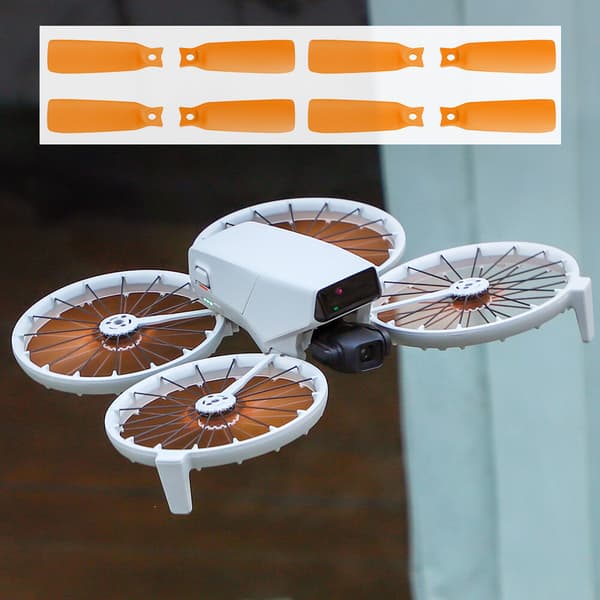 8 støjsvage propel-drone-tilbehør orange