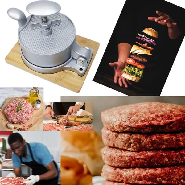 Hamburgerpress Patty Maker Justerbar Fjäder
