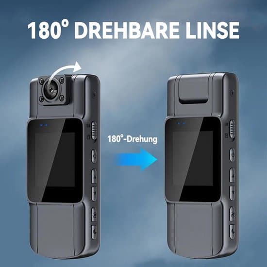 Mini bærbar actionkamera - Fuld HD 1080p - 360° objektiv - Sort