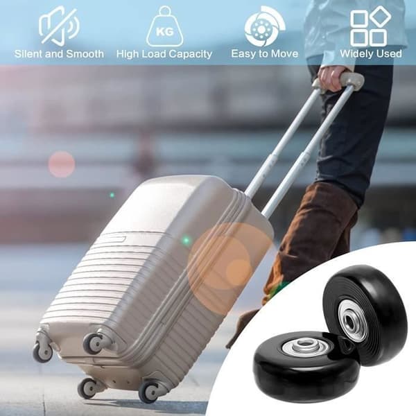 Ersättningshjul för bagage, 4-pack, 50x18mm per par