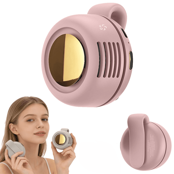 Lyserød Bærbar Lydløs Mini Bladløs Clip-On USB-blæser