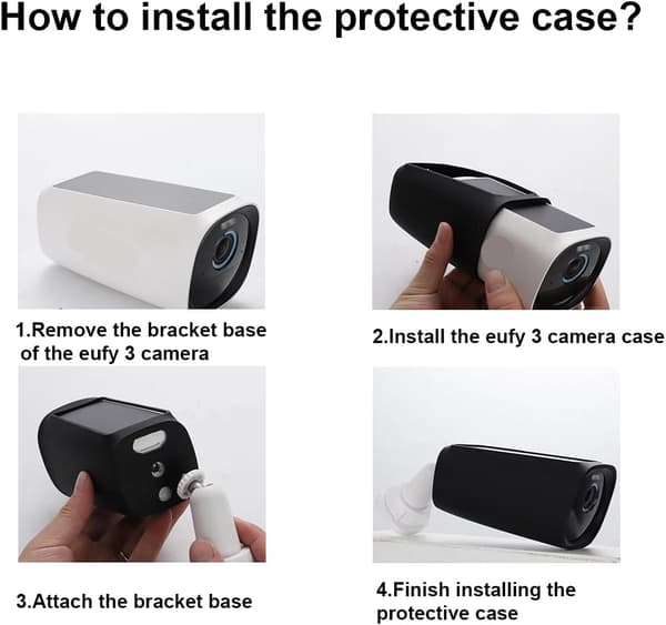 2-pack vattentäta skyddsfodral i mjuk silikon för Eufy Security S330 eufyCam 3