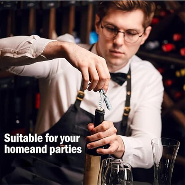 Flaskeåbner Rustfrit Stål Restaurant Tjener Sommelier Bar - 10 Sort
