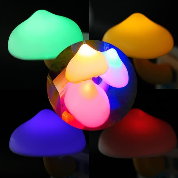 3 LED-natlamper Svamp Gradient Lys Sensor Indsættelig Væg Hjem Indretning