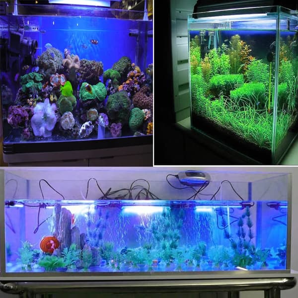28 cm LED akvarielys, dæmpbart, 3 lystilstande, med timer.