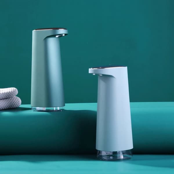 Automatisk sæbedispenser, opvaskemiddeldispenser, 450 ml, USB genopladelig, hvid
