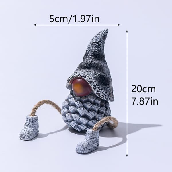 Mini kottetomte-staty julgransprydnad heminredning