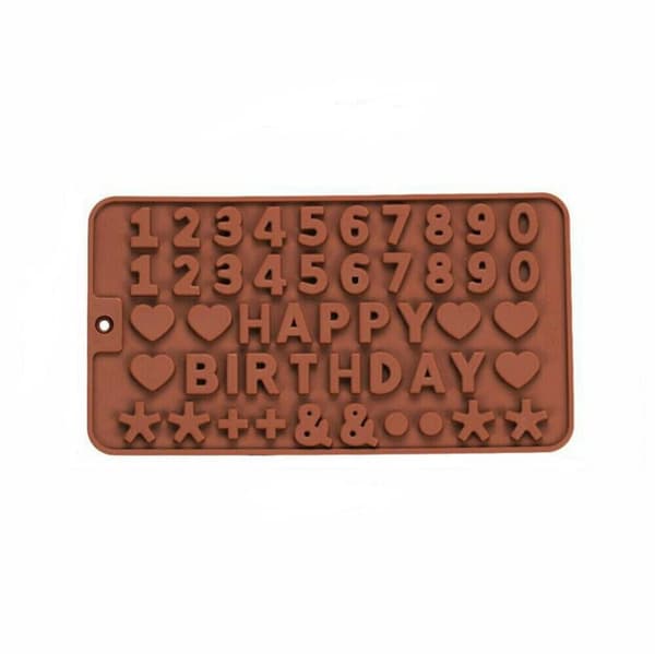 2 stk. chokolade silikone bageform kage isbakke slik geléform bogstav nummer