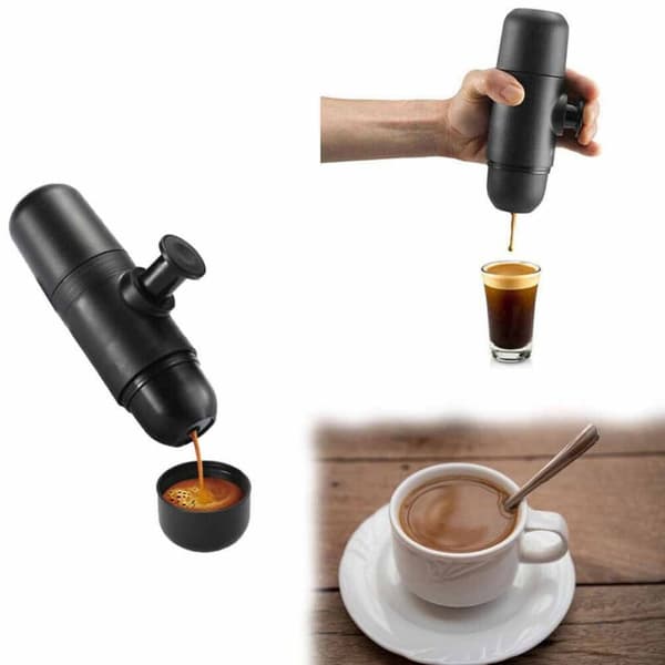 Handhållen bärbar espressomaskin kaffebryggare campingresor mini 1-kopp