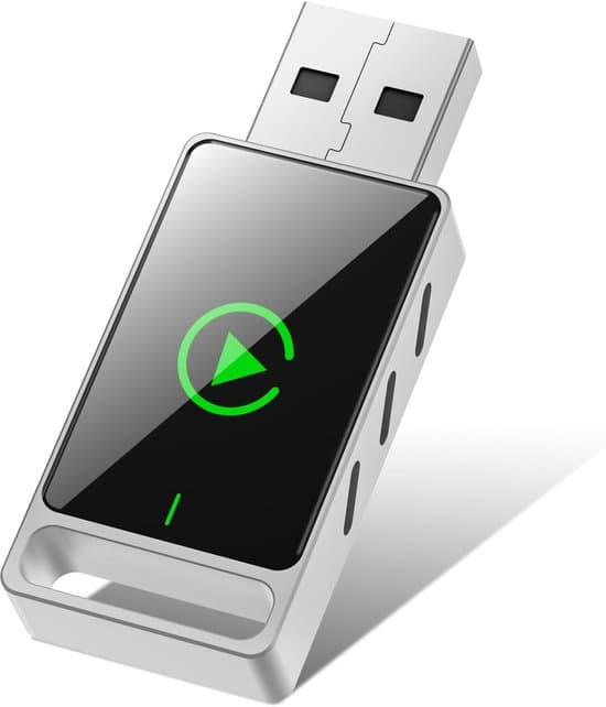 Trådløs CarPlay-adapter, 2-i-1 Android Auto & CarPlay, Kablet til Trådløs, Plug & Play, Egnet til iPhone iOS 10+ & Android 11+