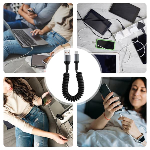 Spirale USB-C -pikalatauskaapeli