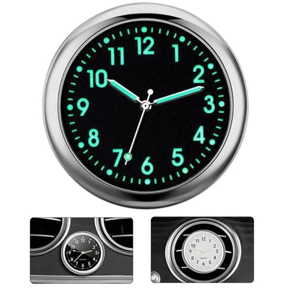 Ur - Generelt Formål - Quartz Ur - Lysende - Dekorativt - Sort Metal