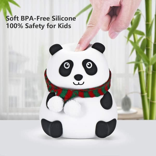 Natlampe Børn LED Sengelampe Silikone Panda Lampe USB