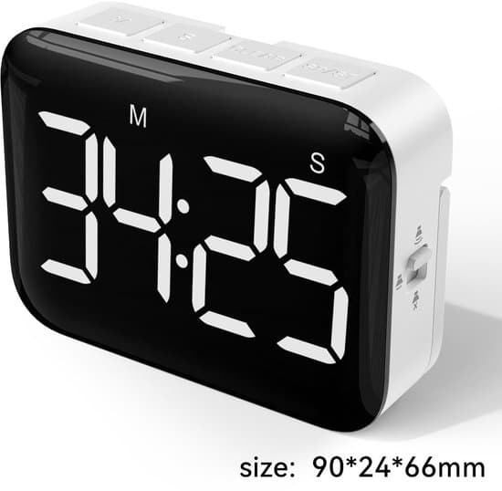 Magnetisk Visuel LED Køkken Nedtællingstimer & Digital Stopur med Alarm