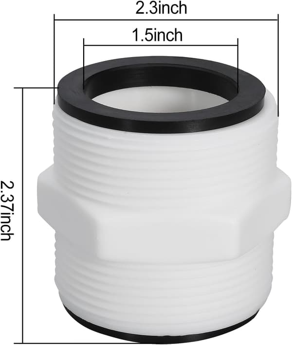 1,5-tums poolinloppsventil, Coleman/Intex/Bestway pumpbyte (Typ B)