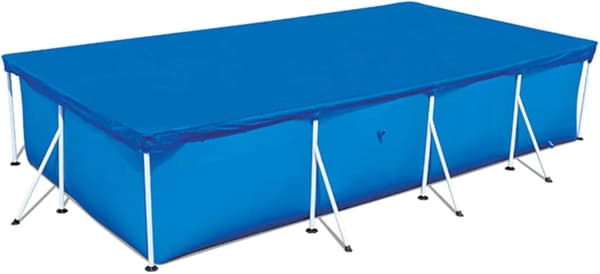 Tjock rektangulär poolöverdrag, dammtätt och regntätt, lämpligt för ovanmarkspooler (450*220cm)