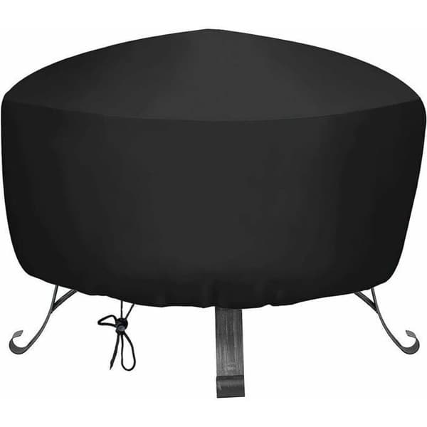 Grill eldstadsskydd, runt eldstadsskydd med dragsko, vattentätt Oxford-tyg eldstadsskydd - diameter 85x40