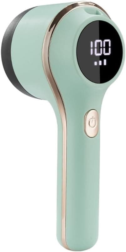 Genopladelig 3-hastigheds elektrisk fnugfjerner med digitalt display (grøn)