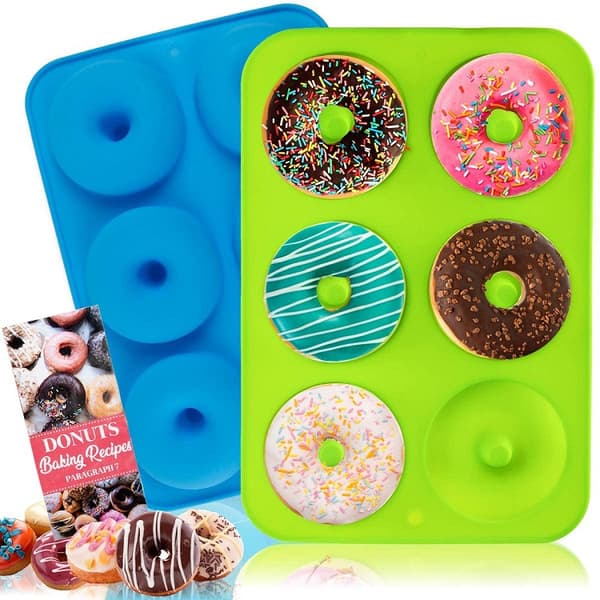 6-led silikone donutform bagekage silikoneform gør-det-selv bageovnform