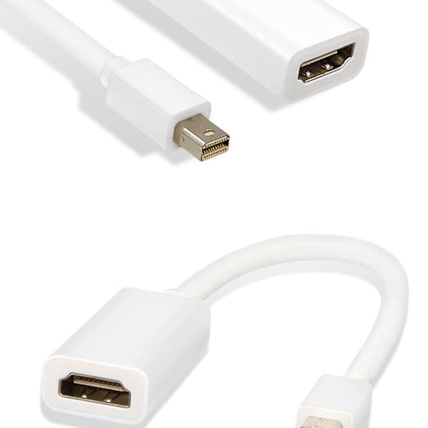L09 25cm Mini DisplayPort (DP) - HDMI-sovitinkaapeli, sopii Apple Macbook Prolle