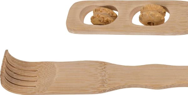 2-pack ryggmassageapparater med massagerullar, bambu 46 cm