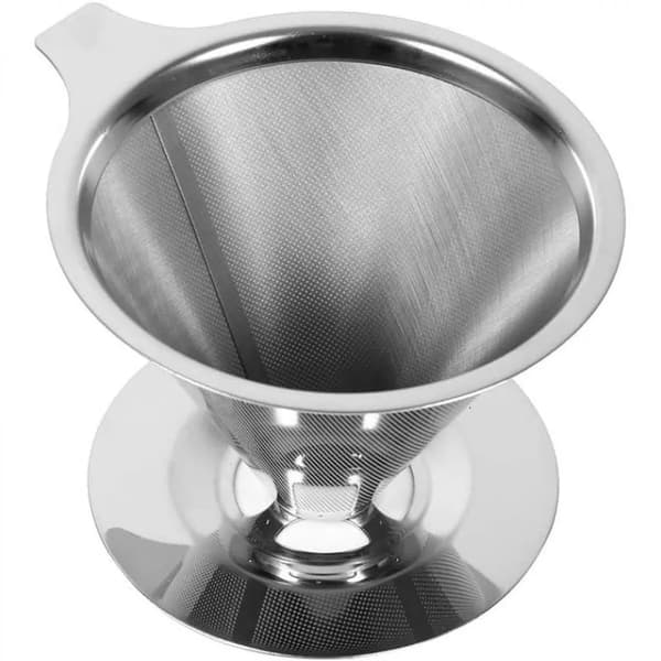 Kaffefilter i rustfrit stål med aftageligt indhold, 600 mesh.