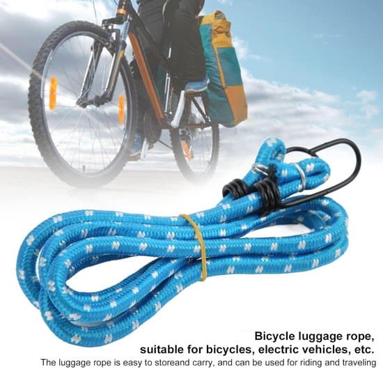 Elastiksnor - Elastisk bagagestrop - Fastgør bagage sikkert - Med robuste kroge - 140 cm lang - Blå