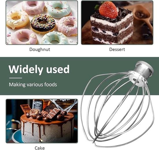 Æggepisker i rustfrit stål med 6 tråde til KitchenAid K45ww