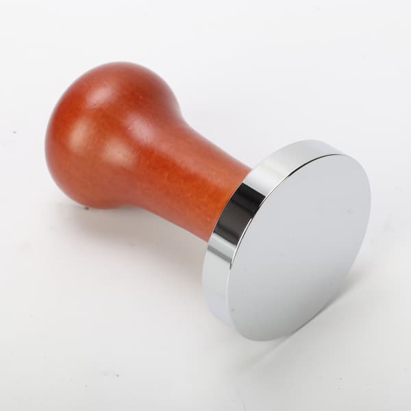 58MM Kaffetamper Træ Espresso Rustfrit Stål Flad Base