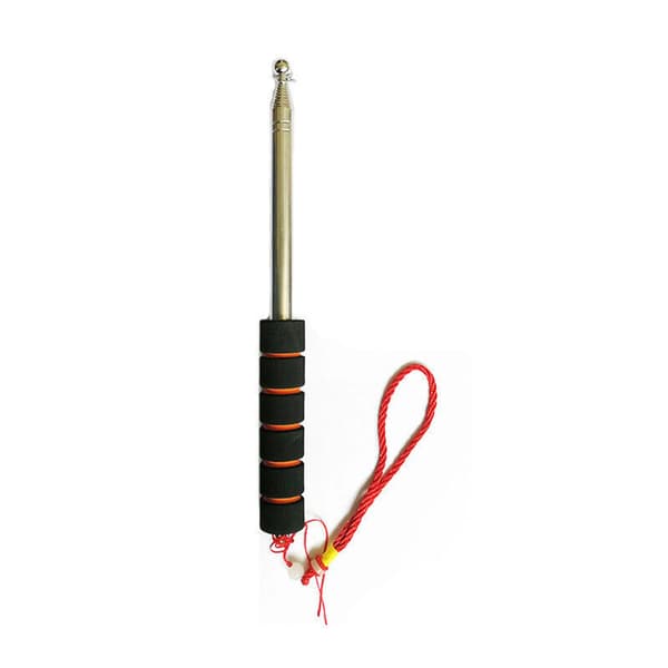 2,5 m teleskopisk flagstang, rustfrit stål, orange