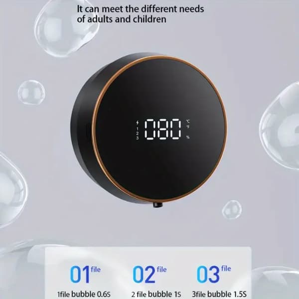 Smart Digital Display Sensor Tvåldispenser Badrumsskum Väggmonterad Gel