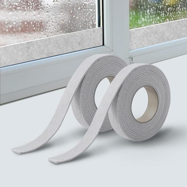 Antikondensfönsterdekaler, 2-pack, beige, 3*400cm, återanvändbara.