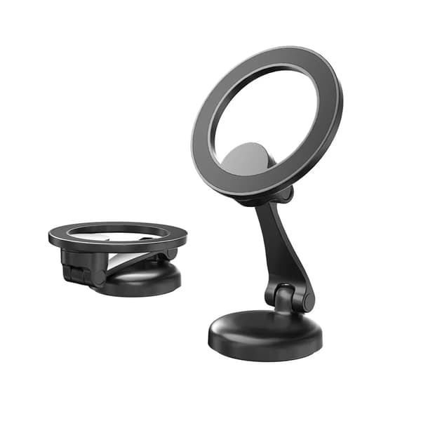 Bil magnetisk foldbar telefonholder, 360° rotation, kompatibel med iPhone, Samsung og Google telefoner.