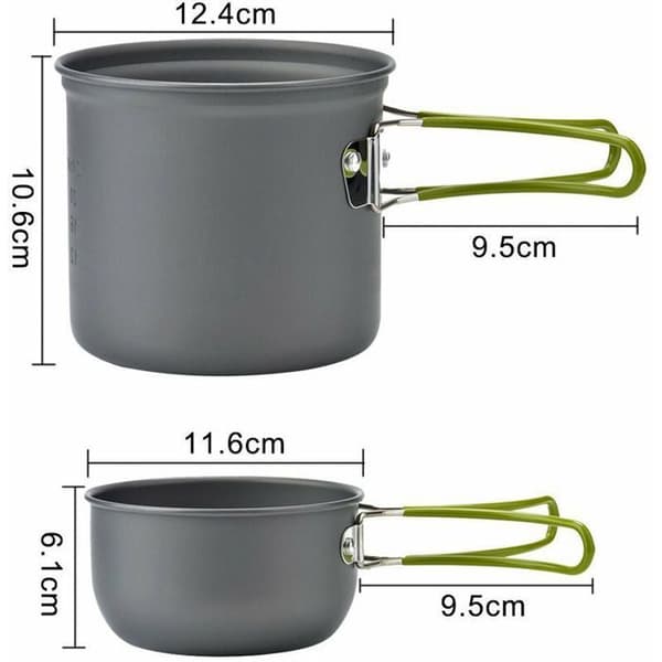Campingkokset - Minikokset - Hopfällbart - Serverar 1-4 - Rostfritt stål
