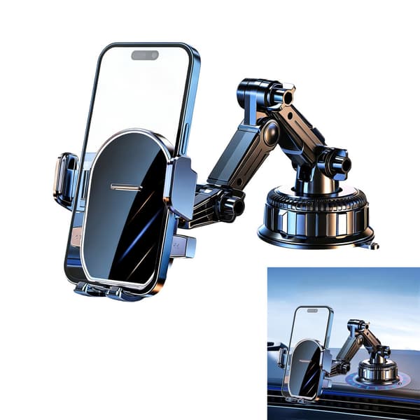 Yleiskäyttöinen pyörivä autoteline puhelimelle