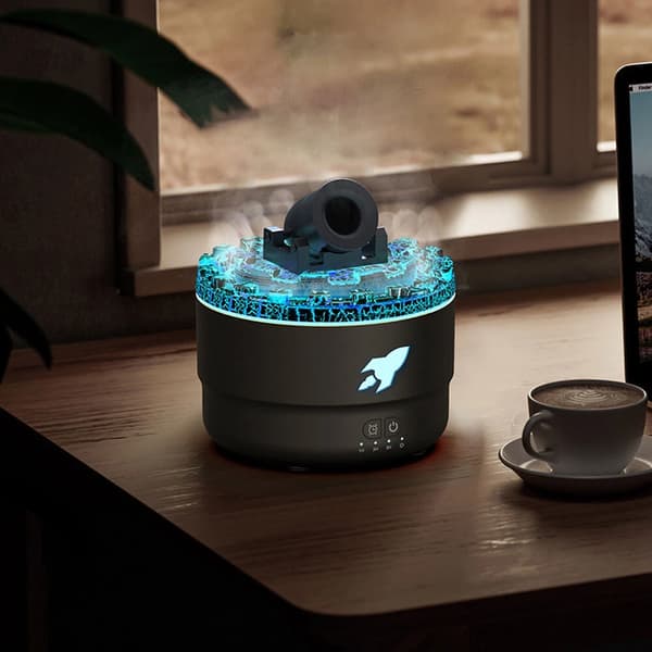 Vulkan spricka lätt kanon luftfuktare timer sovrum