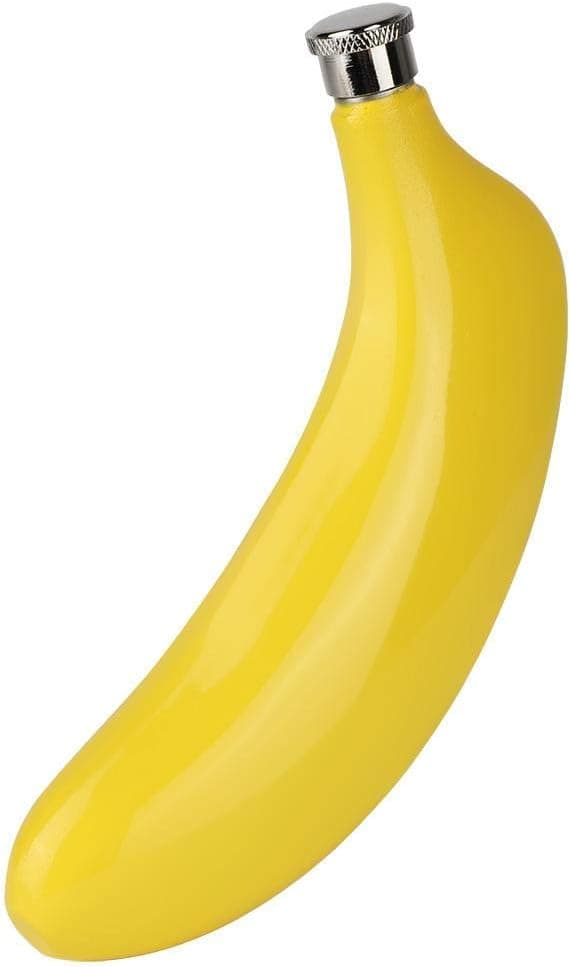 2-pack vinflaskor i rostfritt stål, frukt- och bananformade whiskyflaskor