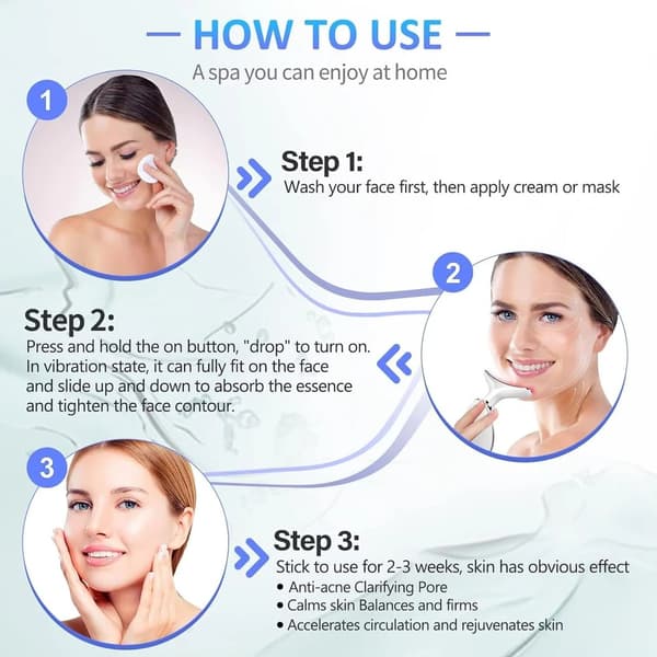 Ansiktsmassager EMS Ansiktsmikroström Anti-aging Ansiktsmassage Hals